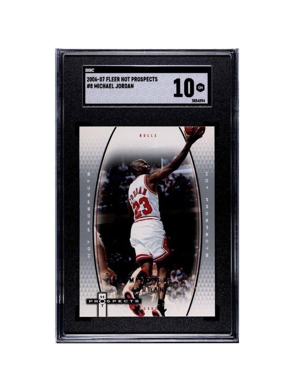 Michael Jordan SGC 10 Gem Mint 2006-07 Fleer Hot Prospects #8 NBA Chicago Bulls